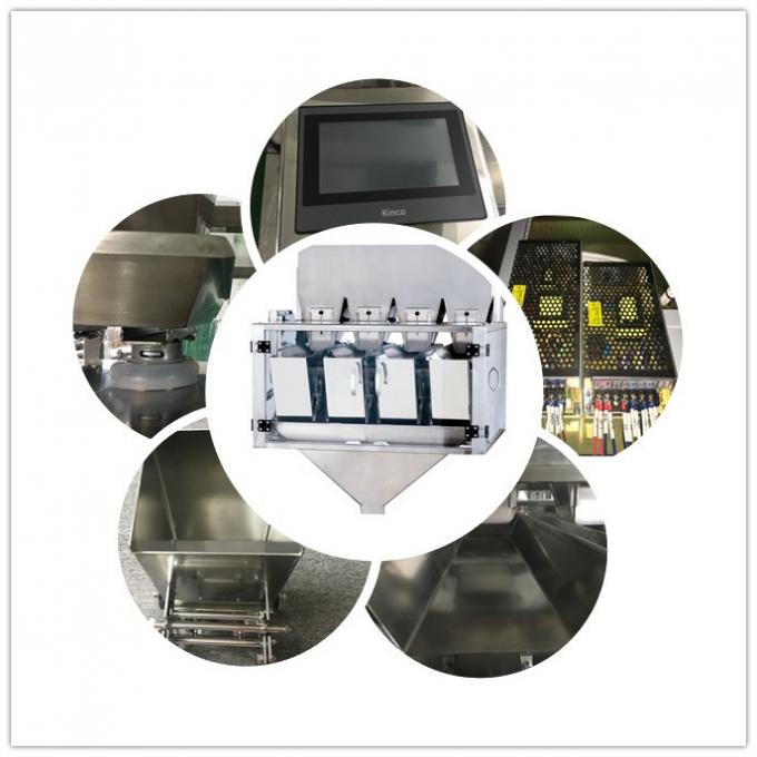 αδιάβροχη γραμμική weigher μηχανή συσκευασίας για τα πρόχειρα φαγητά, σπόροι, καρύδια, σκόνη, κόκκος, καλαμπόκι, φασόλια, σκόνη κοτόπουλου, ζάχαρη, άλας