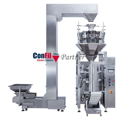 10 επικεφαλής εξοπλισμός συσκευασίας VFFS με Weigher Multihead
