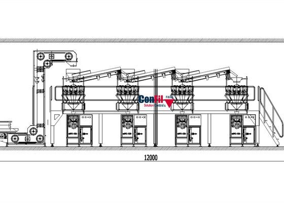Weigher Multihead ζυγίζοντας μηχανών Multihead για την υπερβολικά χαμηλή μηχανή πλήρωσης βάρους στόχων φύλλων τσαγιού