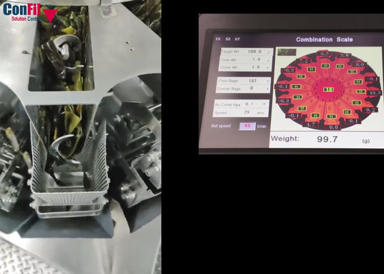 Weigher Multihead ζυγίζοντας μηχανών Multihead για Kelp θαλασσινών τα θαλασσινά μηχανών πλήρωσης αδιάβροχα