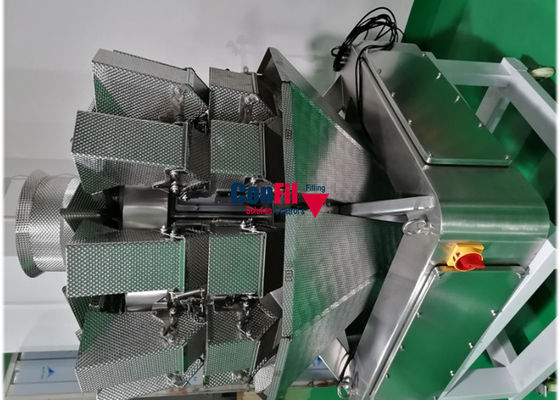 Weigher Multihead ζυγίζοντας μηχανών Multihead για παγωμένων τροφίμων τη χωρισμένη σε τετράγωνα μηχανή πλήρωσης χοιρινού κρέατος αδιάβροχη