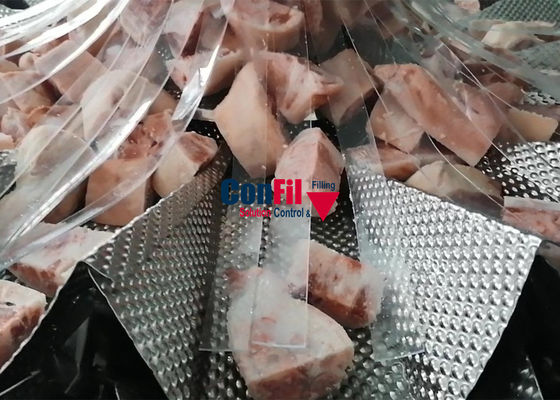 Weigher Multihead ζυγίζοντας μηχανών Multihead για παγωμένων τροφίμων τη χωρισμένη σε τετράγωνα μηχανή πλήρωσης χοιρινού κρέατος αδιάβροχη