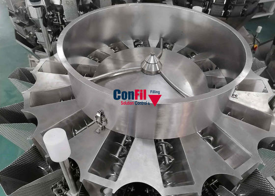Weigher Multihead ζυγίζοντας μηχανών Multihead για την αργή μαριναρισμένη χοιρινό κρέας μηχανή πλήρωσης τροφίμων με τον τροφοδότη βιδών
