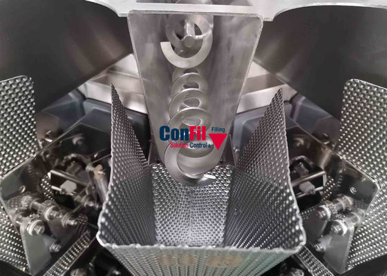 Weigher Multihead ζυγίζοντας μηχανών Multihead για την αργή μαριναρισμένη χοιρινό κρέας μηχανή πλήρωσης τροφίμων με τον τροφοδότη βιδών