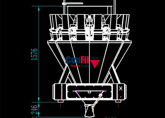 700kg αυτόματος Weigher 14 Multihead επικεφαλής Weigher ενιαία βίδα στρώματος 3 λίτρο
