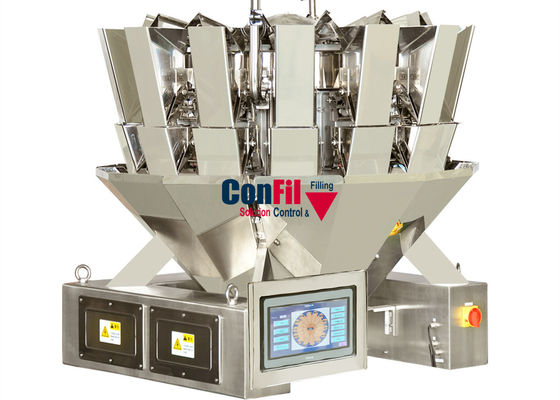 IP 63 αυτόματος Weigher 10 Multihead κεφάλι με την ενιαία χοάνη χτυπημάτων