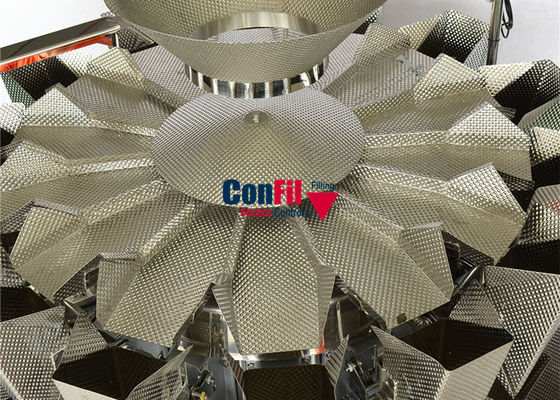 IP 63 αυτόματος Weigher 10 Multihead κεφάλι με την ενιαία χοάνη χτυπημάτων