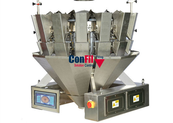 IP 63 αυτόματος Weigher 10 Multihead κεφάλι με την ενιαία χοάνη χτυπημάτων