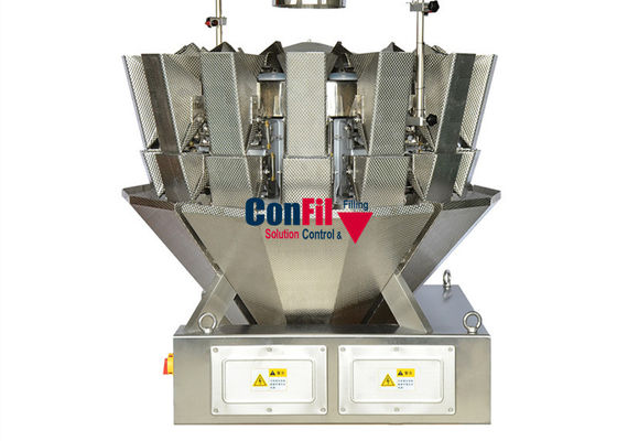 IP 63 αυτόματος Weigher 10 Multihead κεφάλι με την ενιαία χοάνη χτυπημάτων