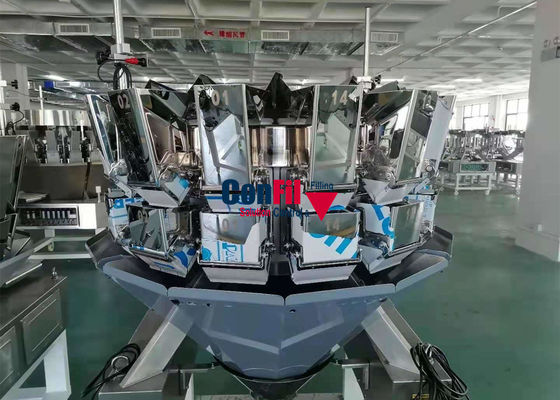 2000gram 14 επικεφαλής αυτόματο Weigher Multihead διπλό ανοξείδωτο χοανών χτυπημάτων
