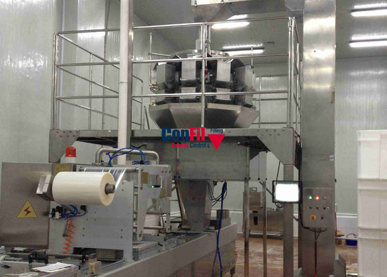 Παγωμένη χωρισμένη σε τετράγωνα μηχανή 3500gram ζυγίσματος και πλήρωσης πλευρών αυτόματη