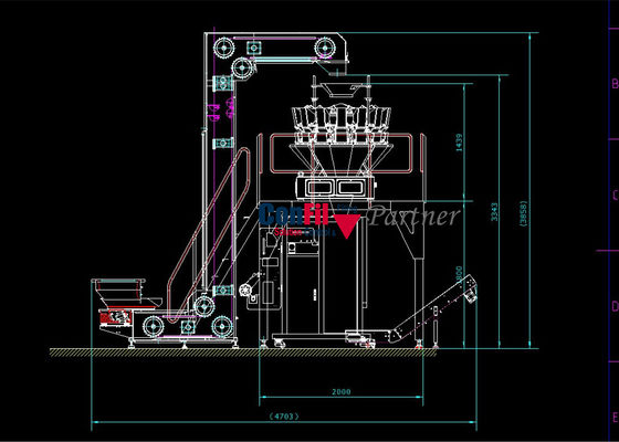 Αδιάβροχη Weigher Multihead μηχανή συσκευασίας για τις παγωμένες τηγανιτές πατάτες