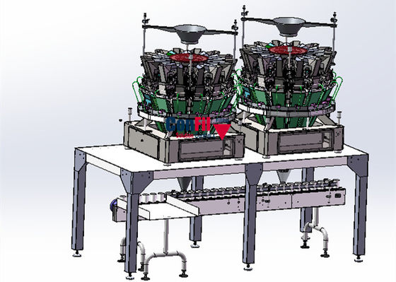 14 επικεφαλής Weigher Multihead μηχανή συσκευασίας για τα μαριναρισμένα ή φρέσκα τρόφιμα κολλώδη