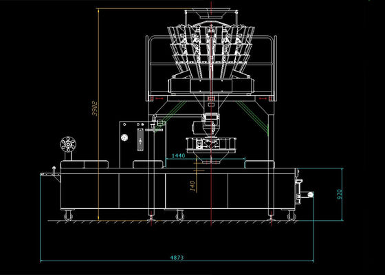 Weigher Multihead μηχανή συσκευασίας για hash - καφετιά συσκευασία της ΡΩΜΗΣ Thermoforming γραμμών συσκευασίας παγωμένων τροφίμων
