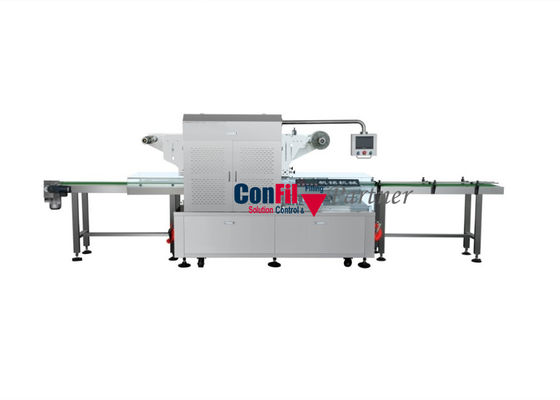 Weigher Multihead μηχανή συσκευασίας για τις φέτες της Apple που συσκευάζουν το σύστημα με Traysealer