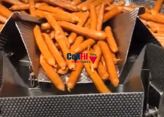 Weigher Multihead μηχανή συσκευασίας για το σύστημα συσκευασίας λουκάνικων με το ΧΑΡΤΗ Traysealer