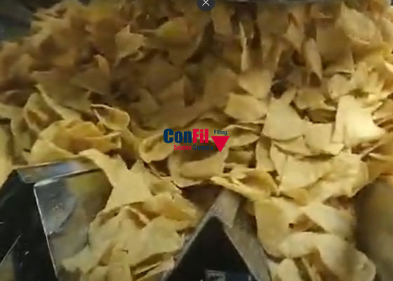 Weigher Multihead μηχανή συσκευασίας για το εξωθημένο σύστημα συσκευασίας υψηλής ταχύτητας πρόχειρων φαγητών καλαμποκιού Sanck