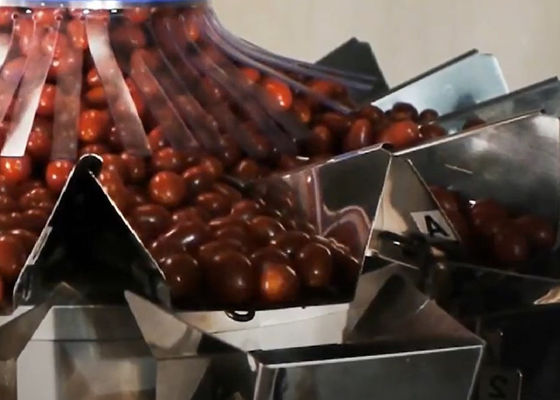 Weigher Multihead ζυγίζοντας μηχανών Multihead για τη μηχανή πλήρωσης παγωμένων τροφίμων σμέουρων και κερασιών IQF